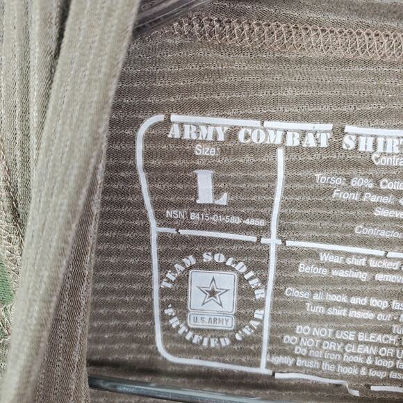 MASSIF FR ARMY ACU COMBAT SHIRT FLAME RESISTANT Sz Large NWT USA Military - Picture 12 of 13